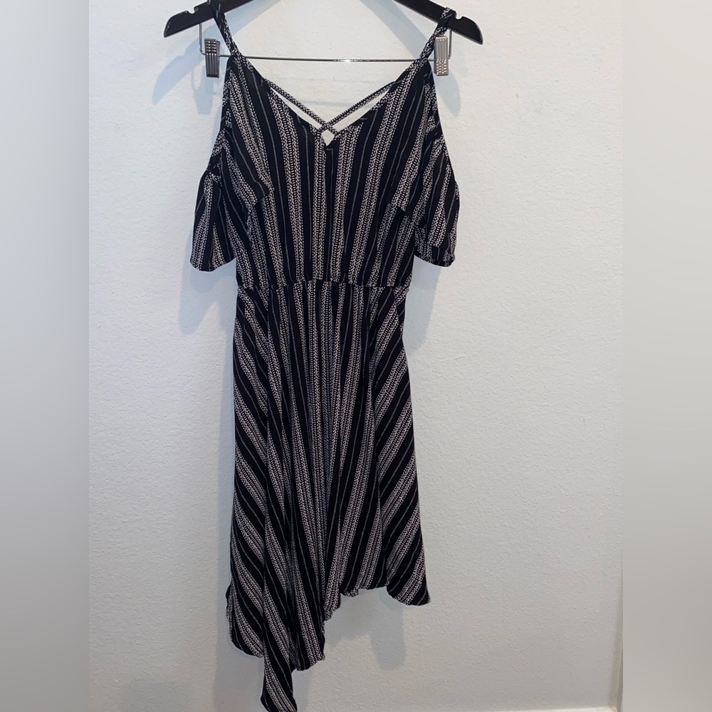 Black with white dress